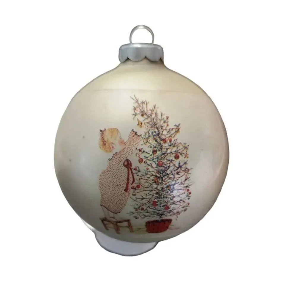 Vintage Holly Hobby Christmas Ball Ornament